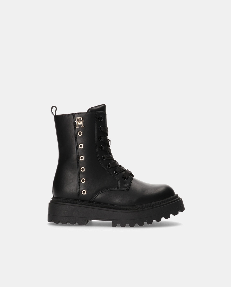 Botas Combat com Atacadores Preto-1