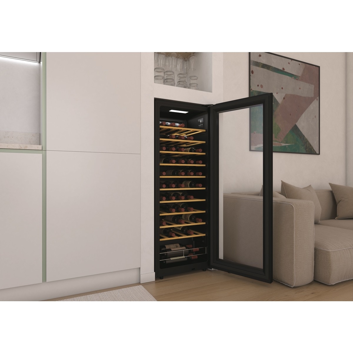 Vinoteca Candy para 58 botellas, WIFI, DiVino - CWC058 Negro-9
