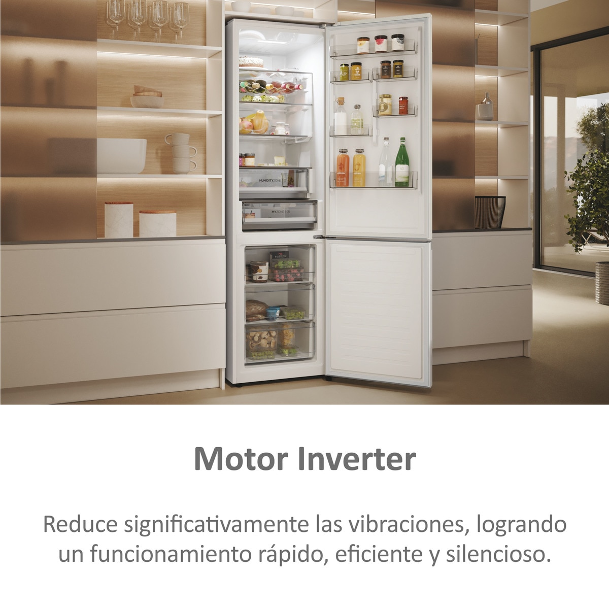 Frigorífico Combi Haier Total No Frost con WIFI 2D 60 Series 5 Pro - HDPW5618CNPW Blanco-9