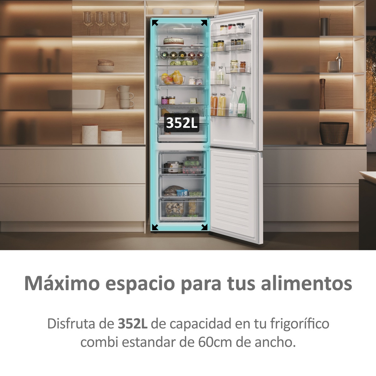 Frigorífico Combi Haier Total No Frost con WIFI 2D 60 Series 5 Pro - HDPW5618DNPW Blanco-13