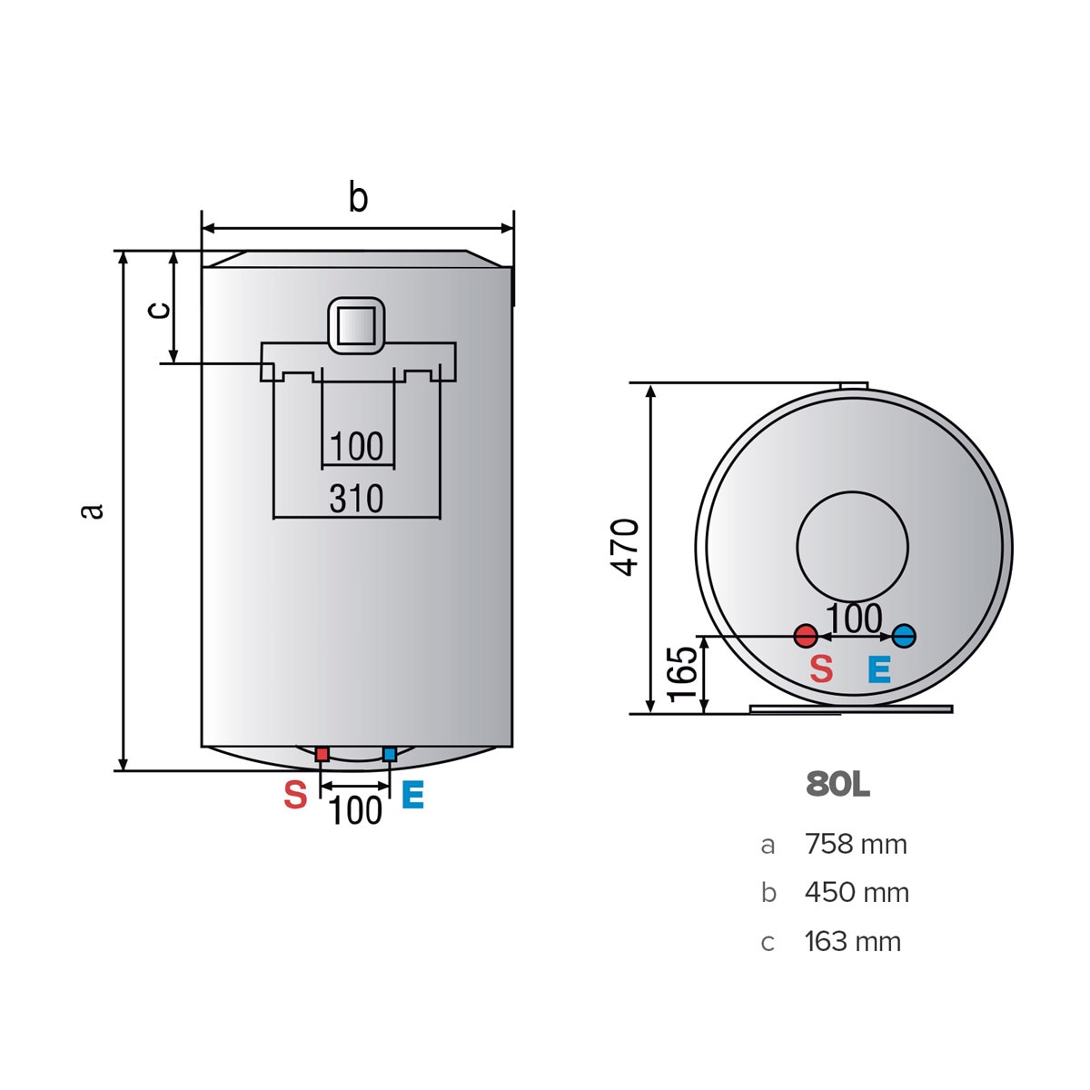 Termo eléctrico vertical Ariston 80 litros - LYDOS WIFI 80 V 4