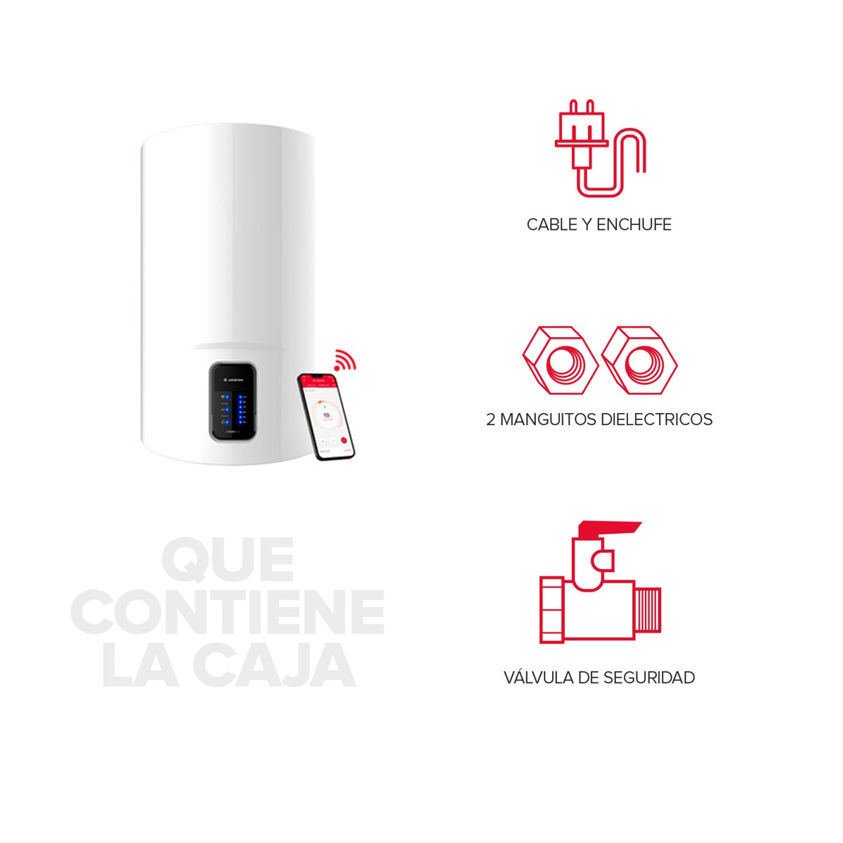 Termo eléctrico vertical Ariston 100 litros - LYDOS WIFI 100V 6