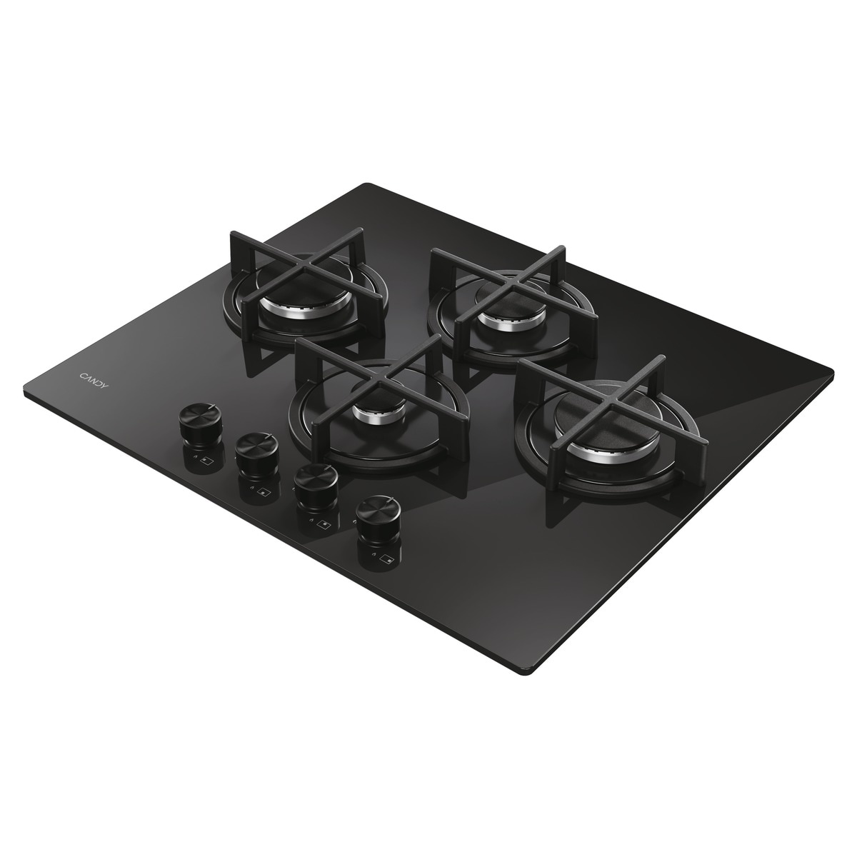 Placa de gas Candy, 4 quemadores, Negro - CSG6DTB Negro-3