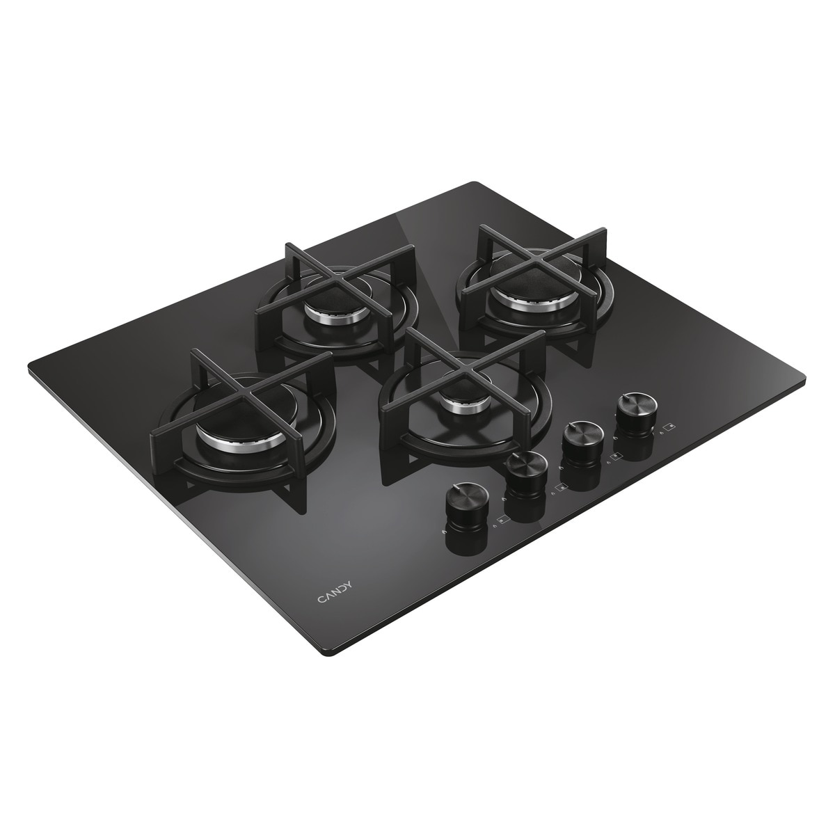 Placa de gas Candy, 4 quemadores, Negro - CSG6DTB Negro-4