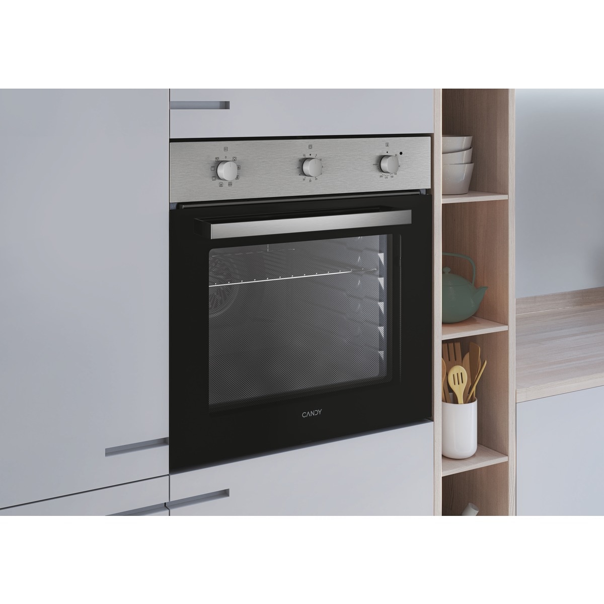 Horno Multifunción Candy, Ventilación Snapfix, 65 litros, IDEA - FIDC X602/CA Negro-3