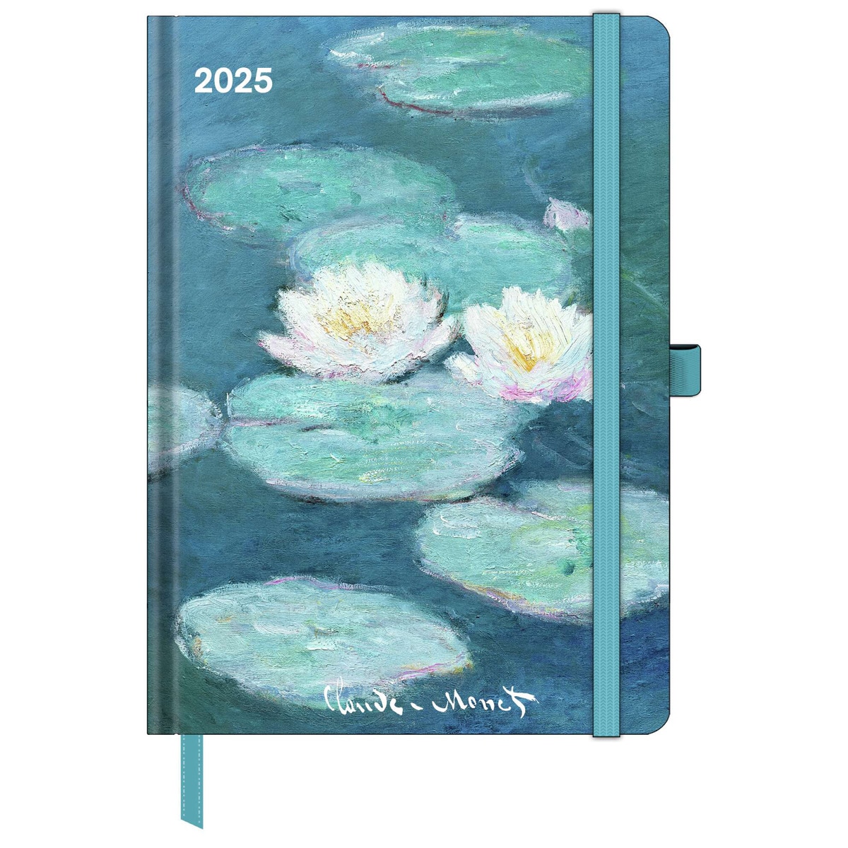Agenda 2025 Claude Monet art diary 16x22 semana vista teNeues azul multilingüe Azul-1