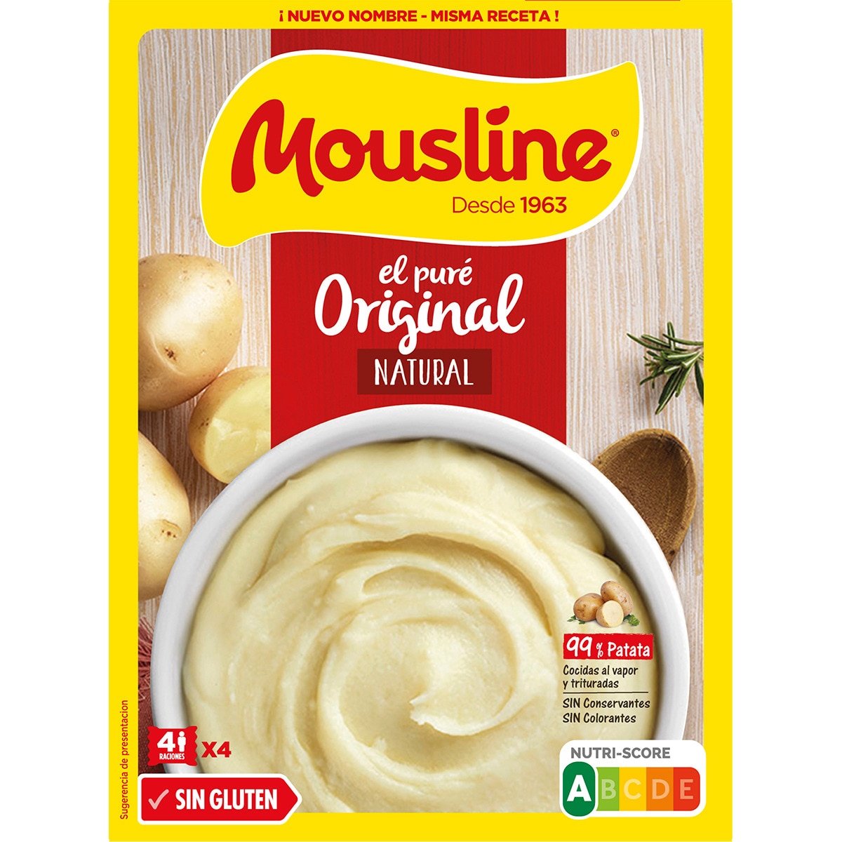 puré de patata sin gluten caja 460 g