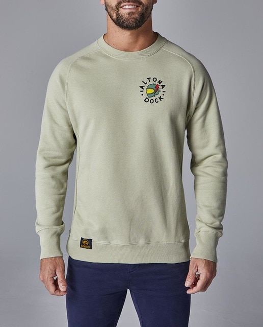 Imagen 0 de Sudadera de hombre sin capucha serigrafía delantero y espalda