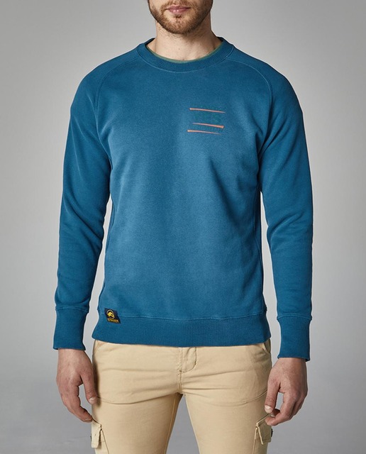 Imagen 0 de Sudadera de hombre sin capucha serigrafía delantero y espalda