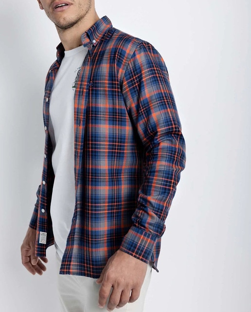 Imagen 0 de Camisa de hombre de cuadros corte slim