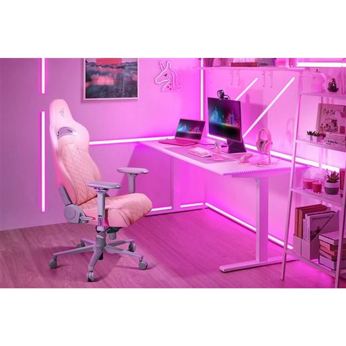 Cadeira Gaming Razer Enki Quartz - Rosa 3