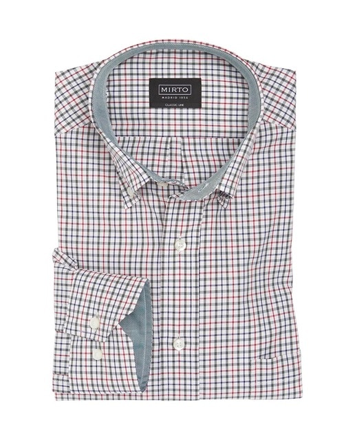 Imagen 0 de Camisa casual cuadros manga larga