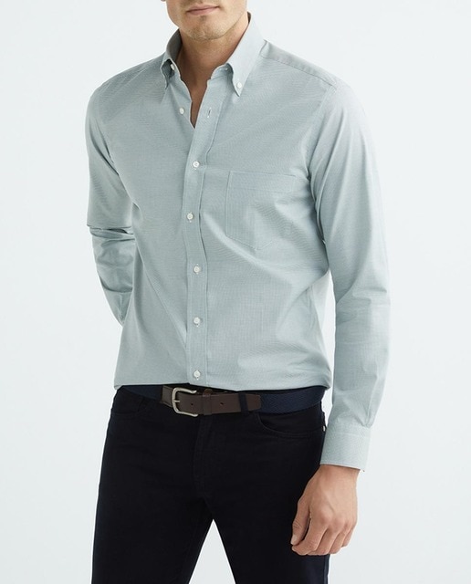 Imagen 0 de Camisa de hombre casual falso liso manga larga