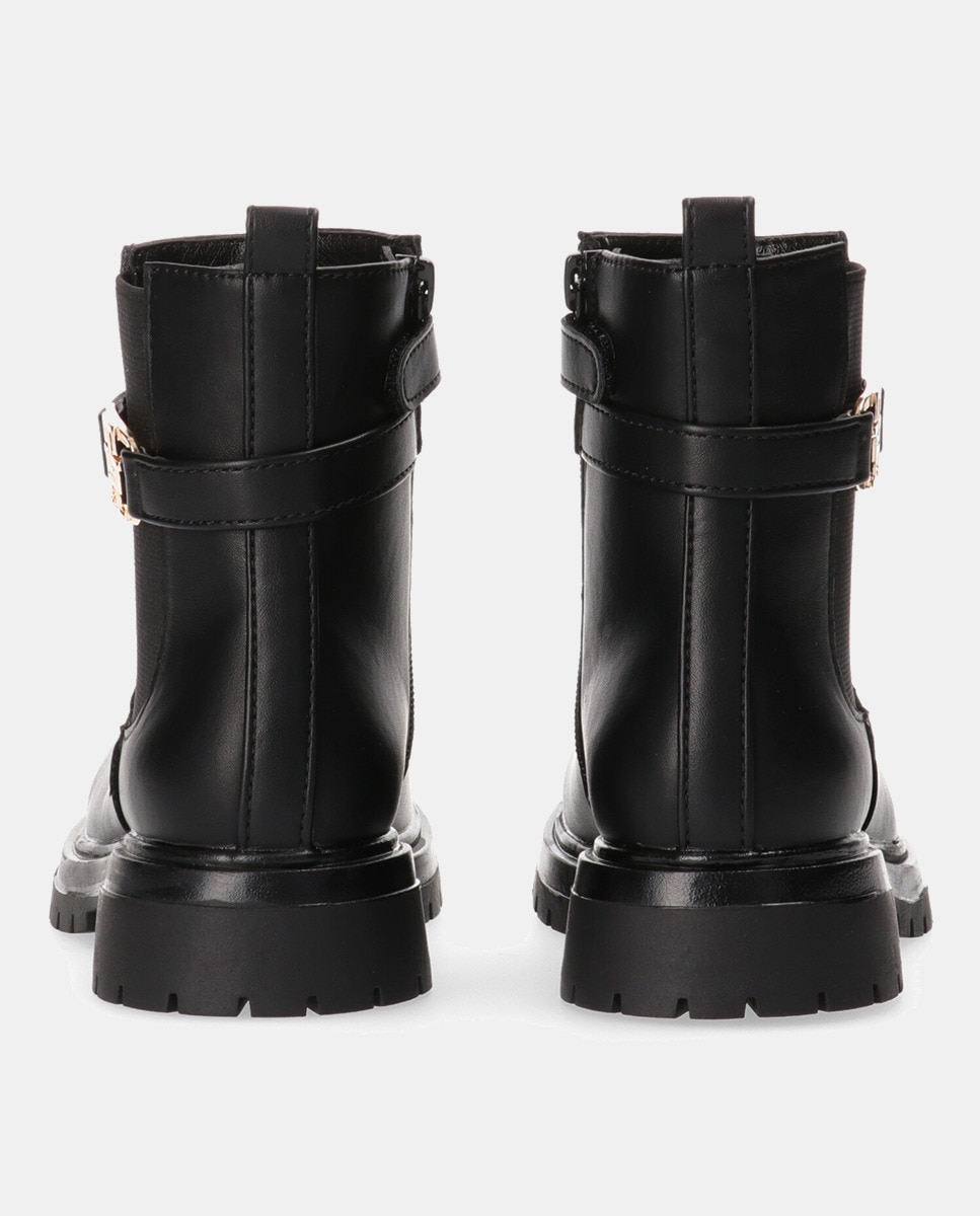 Botas Chelsea com Sola com Tacão Preto-3