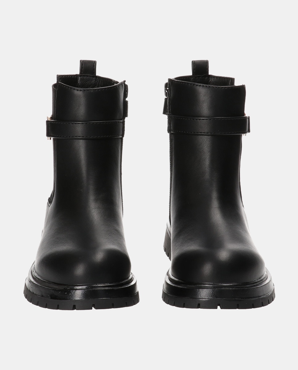 Botas Chelsea com Sola com Tacão Preto-2