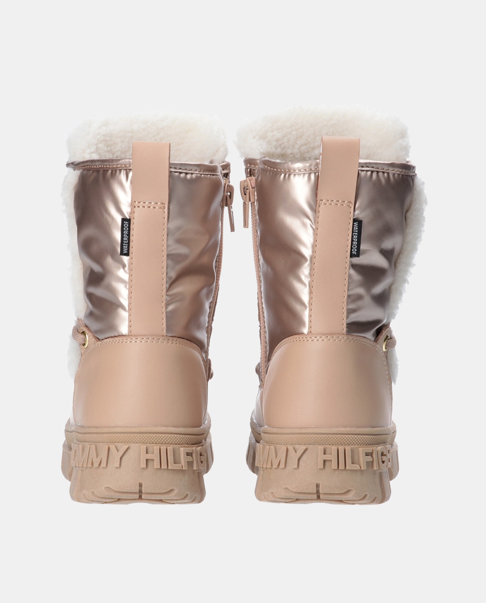 Botas de Atacadores com Sola com Pitões Cobre-4