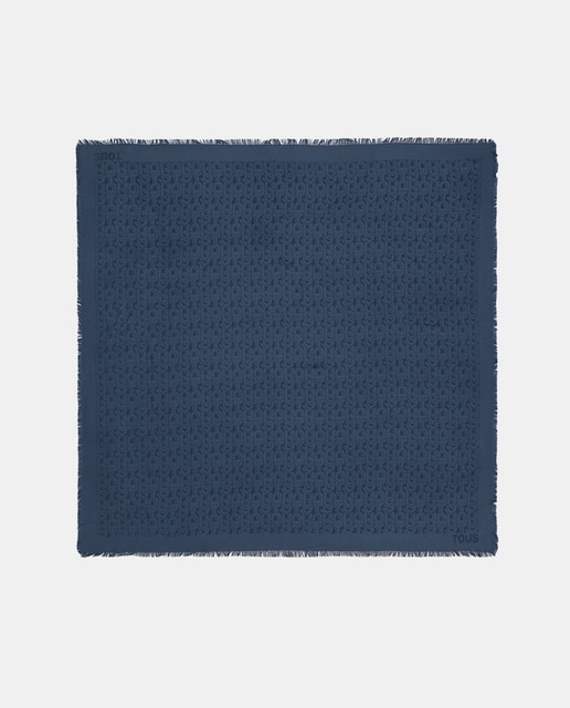 Imagen 0 de Foulard Manifesto de jacquard azul marino