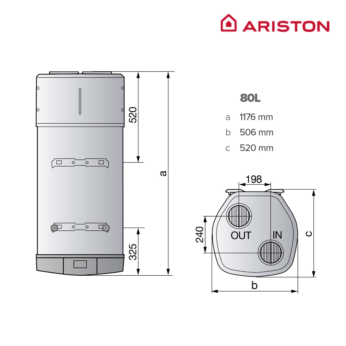 Aerotermo Ariston 80 litros WiFi - NUOS P.S2 80WH 7
