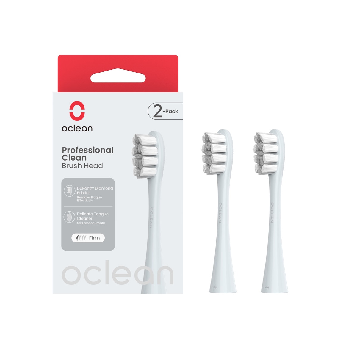 2 cabezales de recambio Oclean Professional Clean Plata-3