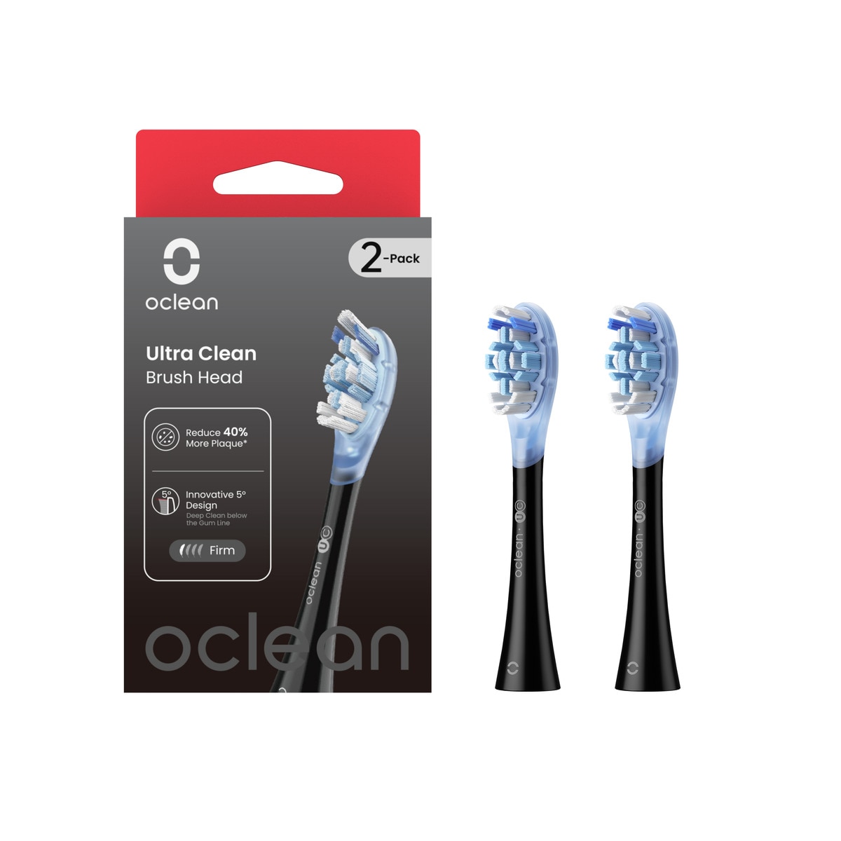 2 cabezales de recambio Oclean Ultra Clean Negro-7