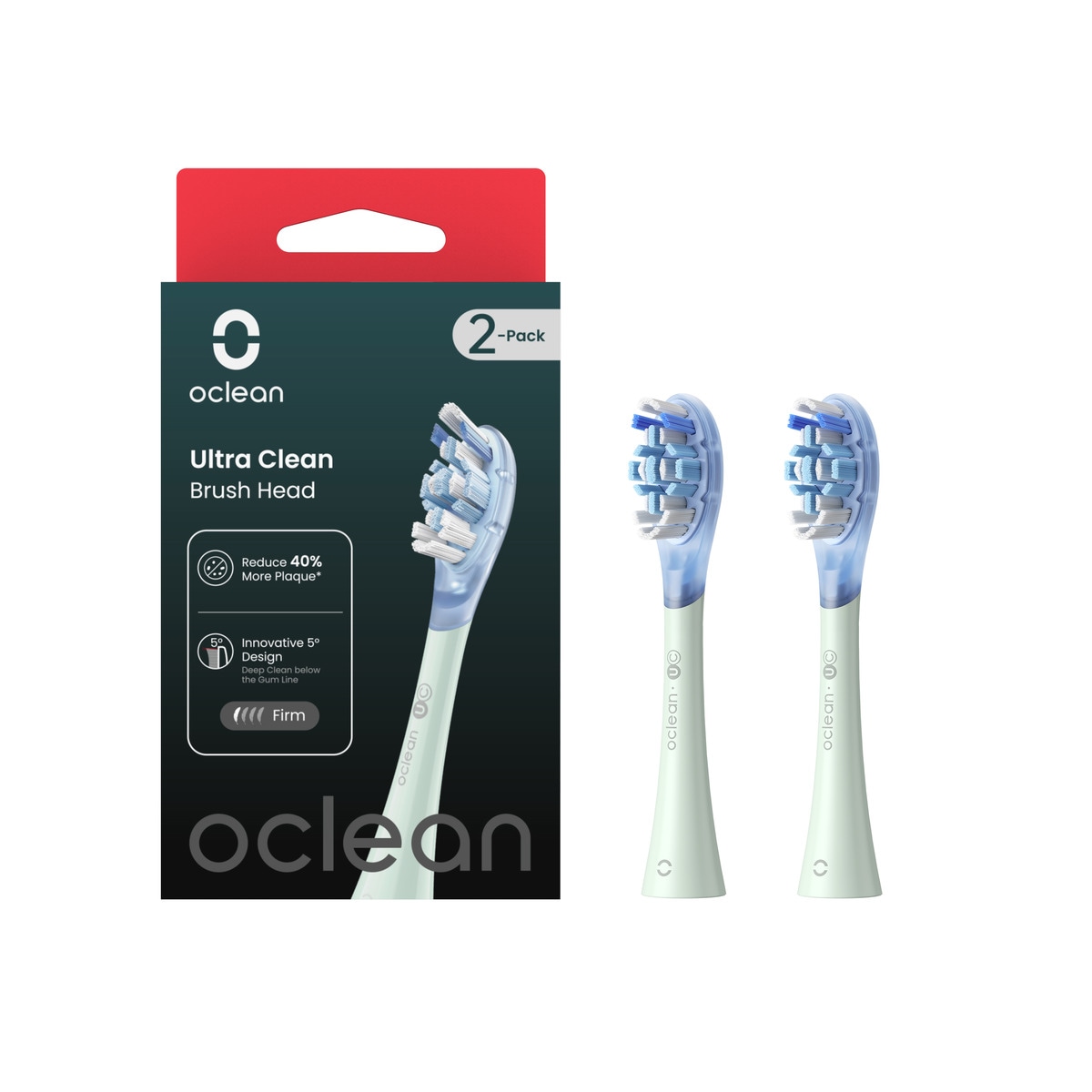 2 cabezales de recambio Oclean Ultra Clean Verde-7