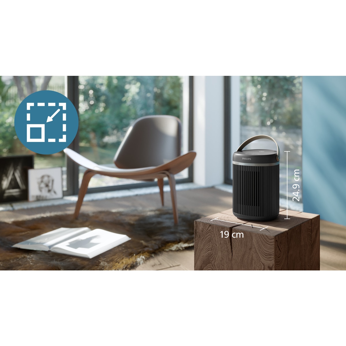 Termoventilador compacto Philips Serie 3000 con tecnología EcoAl. . Gris oscuro-8