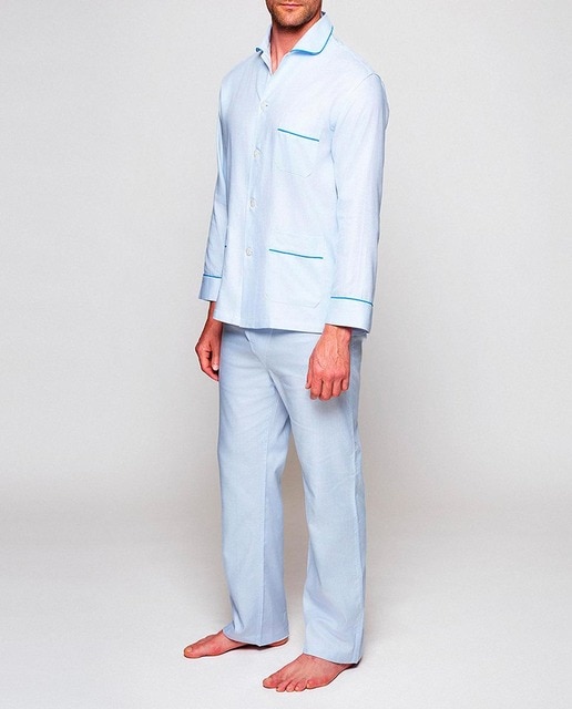 Imagen 0 de Pijama de hombre largo falso liso