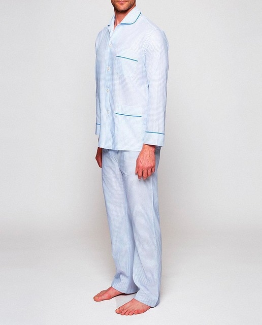 Imagen 0 de Pijama de hombre largo cuadros