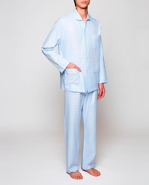 Imagen 0 de Pijama de hombre largo cuadros