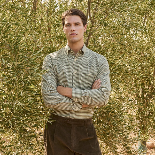 Imagem 0 de Camisa de Homem com Bolso Down aos Quadrados
