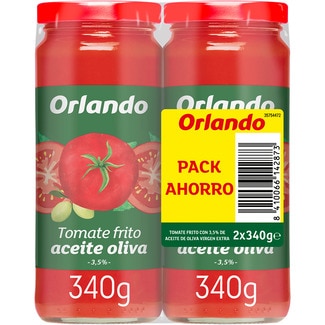 tomate frito en aceite de oliva virgen extra sin gluten pack 2 frasco 340 g - Orlando