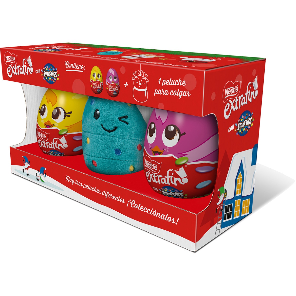 Smarties lote 2 huevos + un peluche para colgar diseños surtidos unidad 80 g se surten según existencias