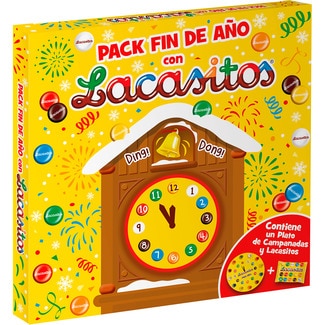 Fin de Año Campanadas contiene plato de campanadas y Lacasitos sin gluten estuche 18 g contiene un plato de campanadas y lacasitos - Lacasitos