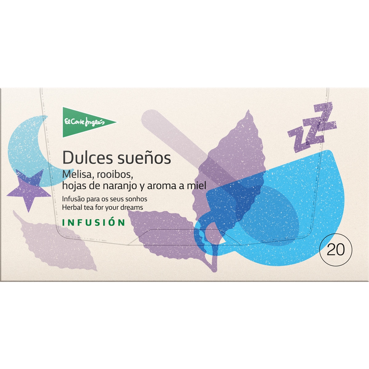 infusión para tus sueños melisa y rooibos estuche 20 bolsitas