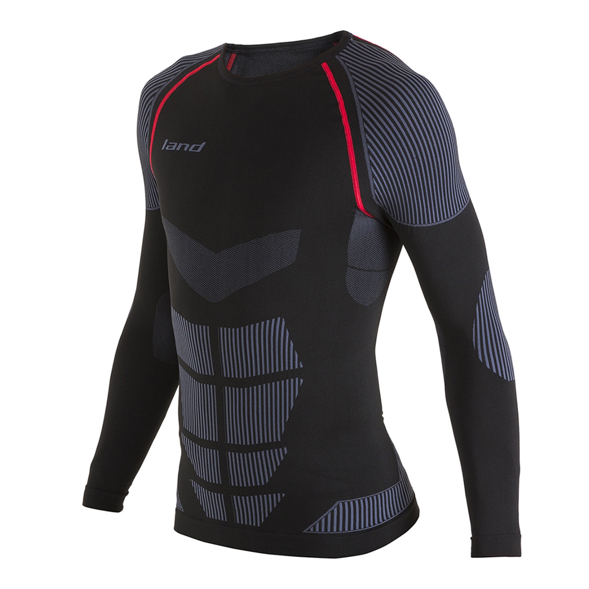 Camisola Interior Térmica de Homem Black Silver Preto-2