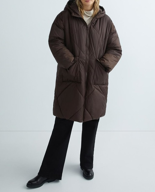 Imagen 0 de Plumífero largo con capucha