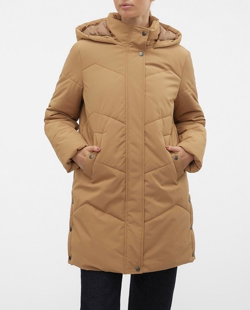 Imagen 0 de Plumífero midi de mujer con capucha