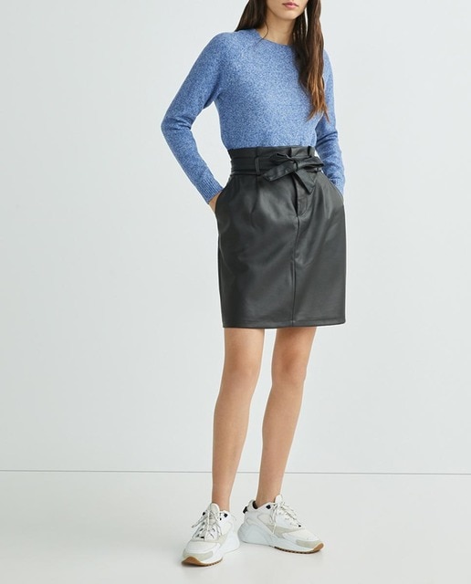 Imagen 0 de Falda midi polipiel