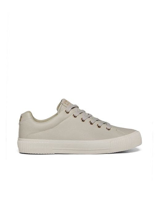 Imagen 0 de Zapatilla Habana de piel sintética color beige para mujer con detalles Polo Club