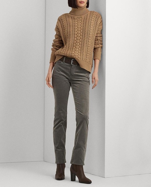 Imagen 0 de Pantalón de mujer de pana elástica de tiro medio