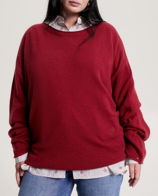 Imagen 0 de Jersey de mujer de manga larga con cuello barco