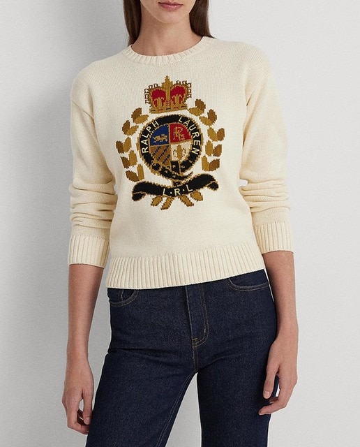 Imagen 0 de Jersey de mujer de algodón con dibujo frontal