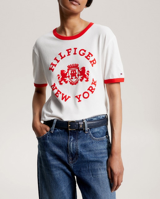 Imagen 0 de Camiseta de mujer de manga corta con cuello redondo