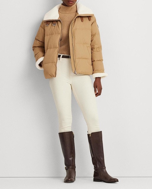 Imagen 0 de Plumífero de mujer de cuello alto con cremallera