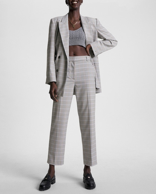 Imagen 0 de Pantalón de mujer de corte tapered y cintura alta