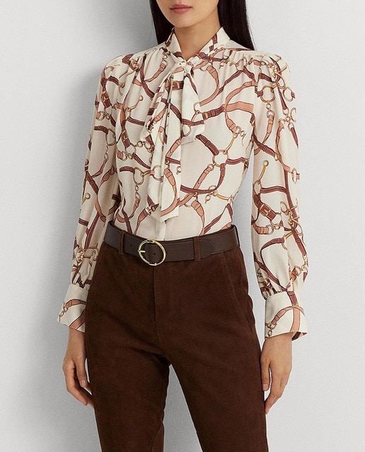 Imagen 0 de Blusa de mujer de manga larga estampada