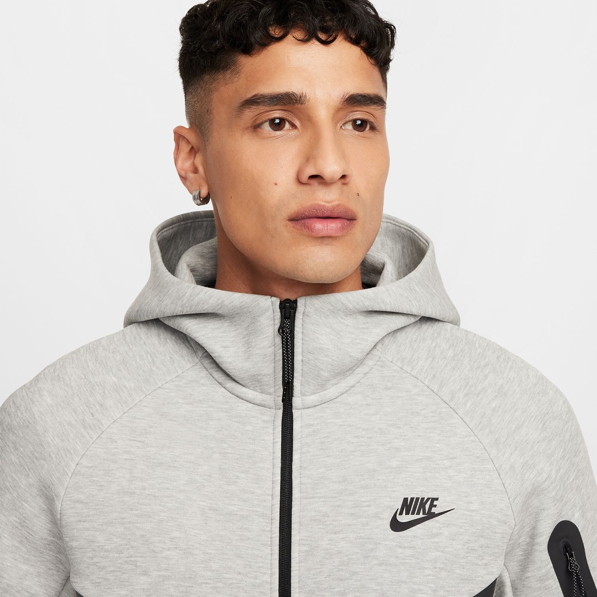 Sweatshirt de homem Tech Fleece Nike Cinzento-3