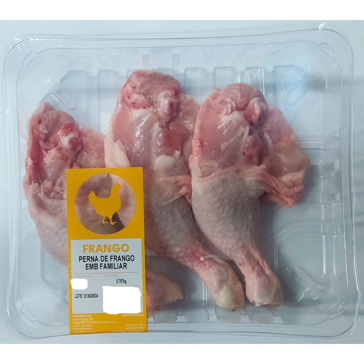 Pernas de Frango Familiar  Peso aproximado embalagem 900 g