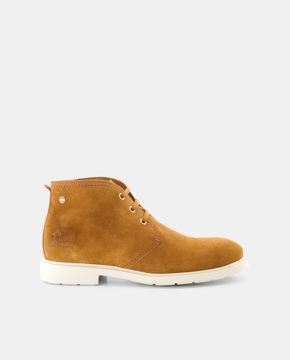 Botins em Velour com Forro de Pele Castanho-1