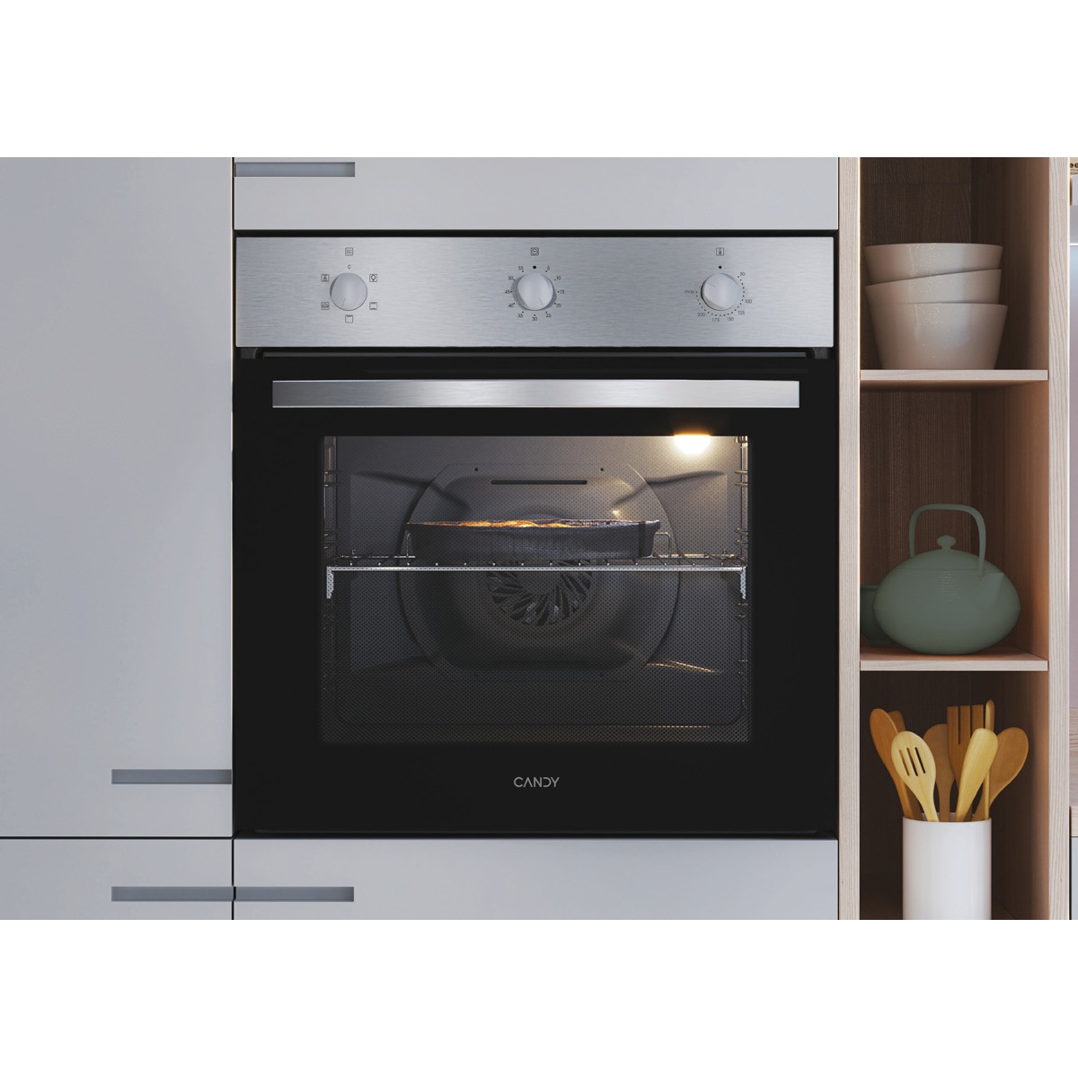 Horno multifunción Candy con 5 funciones, guía telescópica Idea - FIDC X532 Negro-4
